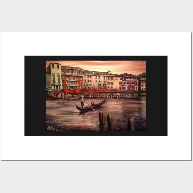 Venice At Sunset Wall Art by Artbythree